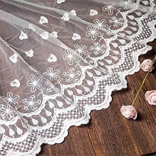 DIY Nähverfahren, Dekoration von Aufklebern, 32 cm breites Spitzenstoffband, dekoratives Gurtband, florales Tüllband, Besatz for Schneidern, Nähen, Geschenkverpackung(10 Yards) von FEIAOPE