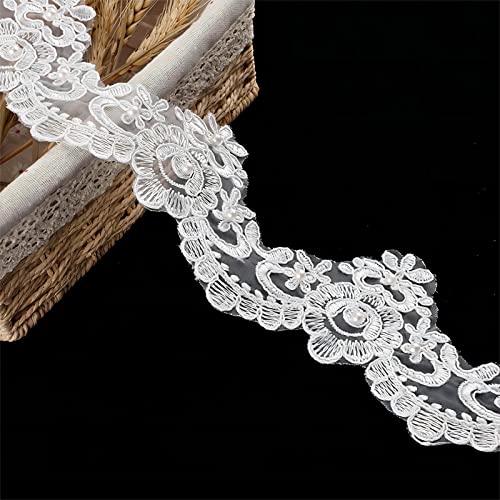 DIY Nähverfahren, Dekoration von Aufklebern, Vintage-Besatz, florale Stickerei, Spitzenstoffband, bestickte Applikation for Kleidungsaccessoires und rustikale Hochzeiten(8cm) von FEIAOPE