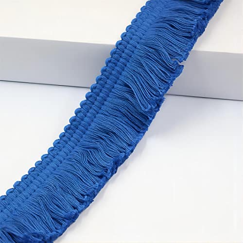 Handgefertigte DIY-Accessoires, 5 Meter 3,8 cm Makramee-Spitze mit Fransen und Quasten zum Einfassen von Kleidung, Vorhängen, Decken, Hängematten, Regenschirmen, Dekorationen, Nähen (Sapphire) von FEIAOPE