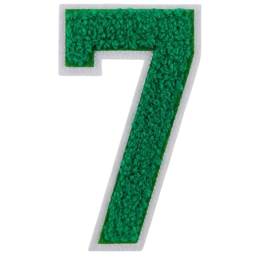 Chenille-Aufnäher zum Aufbügeln für Hüte, Kleidung, Taschen, Rucksäcke, Jeans, 10,2 cm, Grün, 1 Stück von FEIDICK