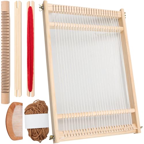 FEIGO Weben für Kinder Set, DIY Holz Webrahmen Set, Hochwertiger Weben Groß 39x 26cm und Aktualisierte Fassung Holz Webrahmen, für Anfänger,Kinder FEIGO Weben für Kinder Set, DIY Holz Webrahmen Set, Hochwertiger Weben Groß 39x 26cm und Aktualisierte Fassung Holz Webrahmen, für Anfänger,Kinder von FEIGO