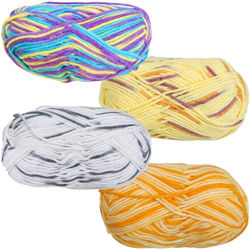 Handstrickgarn,4 Stücke Farbe Acryl Wolle Zum Häkeln,50g Häkelgarn Bunt Farbverlauf Set,Weich und Dehnbar,Geeignet für Häkeln,Basteln,DIY-Projekte,Handgefertigte Häkelgarne Handstrickgarn,4 Stücke Farbe Acryl Wolle Zum Häkeln,50g Häkelgarn Bunt Farbverlauf Set,Weich und Dehnbar,Geeignet für Häkeln,Basteln,DIY-Projekte,Handgefertigte Häkelgarne von FEIGO