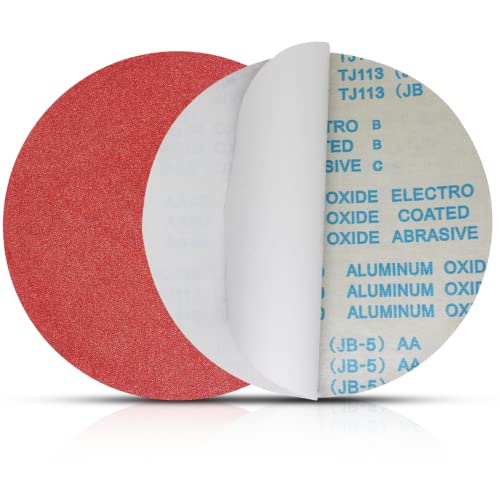 6 Stück Selbstklebendes Schleifpapier / 300 mm (12 Zoll) hochwertiges Aluminiumoxid-Schleifmittel. Geeignet für die Oberflächenbehandlung von Holz, Stein und Metall - FEIHU (60 Körnung) von FEIHU