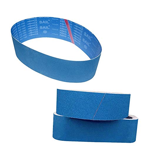 FEIHU 12 Stück Beruf Schleifband Set,Zirkoniumkorund Schleifbänder 100 x 915 mm,2 Stück pro Körnung （60,80,100,120,240, 320) für bandschleifer schleifbänder,Schärfen, Entrosten von FEIHU