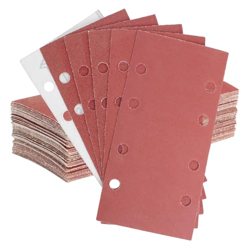 FEIHU 50 Stück 93 x 185mm Schleifpapier Set, 40 Körnung Rechteckiges Schleifpad mit Klettverschluss 8 Löcher Schleifblatt Set für Bosch-Schleifer und Rechteckschleifer FEIHU 50 Stück 93 x 185mm Schleifpapier Set, 40 Körnung Rechteckiges Schleifpad mit Klettverschluss 8 Löcher Schleifblatt Set für Bosch-Schleifer und Rechteckschleifer von FEIHU
