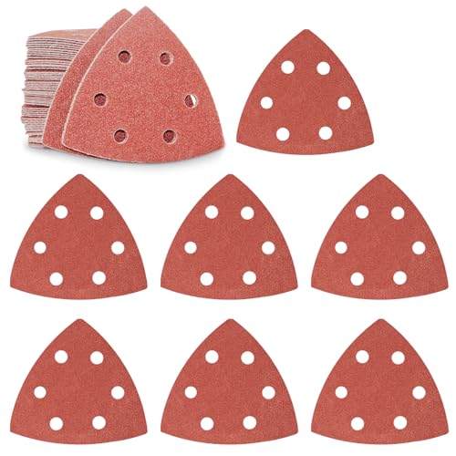 FEIHU Deltaschleifer Schleifpapier Dreieckschleifer, 60 Stück Schleifpapier für Dreieckschleifer, Klettschleifpapier, 80er Körnung, für Schleifdreiecke 93x93x93mm FEIHU Deltaschleifer Schleifpapier Dreieckschleifer, 60 Stück Schleifpapier für Dreieckschleifer, Klettschleifpapier, 80er Körnung, für Schleifdreiecke 93x93x93mm von FEIHU