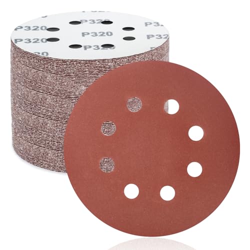 FEIHU Exzenterschleifer schleifpapier 125mm klett 50 Stück, 8 Loch schleifscheiben 125mm Rund klett für Holz Metall und Farbe 320 Körnung FEIHU Exzenterschleifer schleifpapier 125mm klett 50 Stück, 8 Loch schleifscheiben 125mm Rund klett für Holz Metall und Farbe 320 Körnung von FEIHU