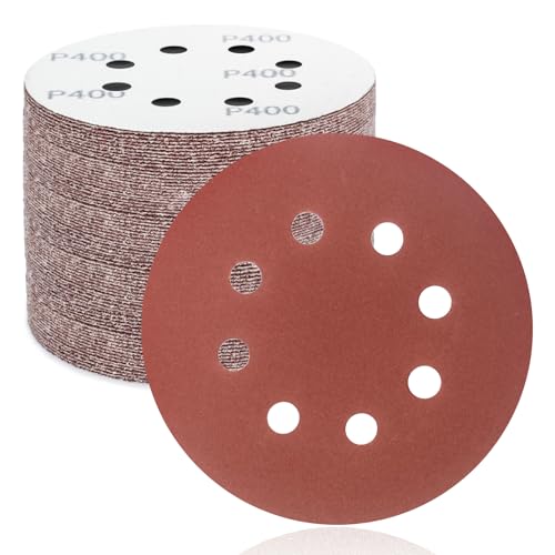 FEIHU Exzenterschleifer schleifpapier 125mm klett 50 Stück, 8 Loch schleifscheiben 125mm Rund klett für Holz Metall und Farbe 400 Körnung FEIHU Exzenterschleifer schleifpapier 125mm klett 50 Stück, 8 Loch schleifscheiben 125mm Rund klett für Holz Metall und Farbe 400 Körnung von FEIHU