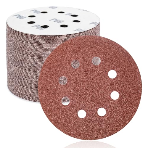 FEIHU Exzenterschleifer schleifpapier 125mm klett 50 Stück, 8 Loch schleifscheiben 125mm Rund klett für Holz Metall und Farbe 80 Körnung FEIHU Exzenterschleifer schleifpapier 125mm klett 50 Stück, 8 Loch schleifscheiben 125mm Rund klett für Holz Metall und Farbe 80 Körnung von FEIHU