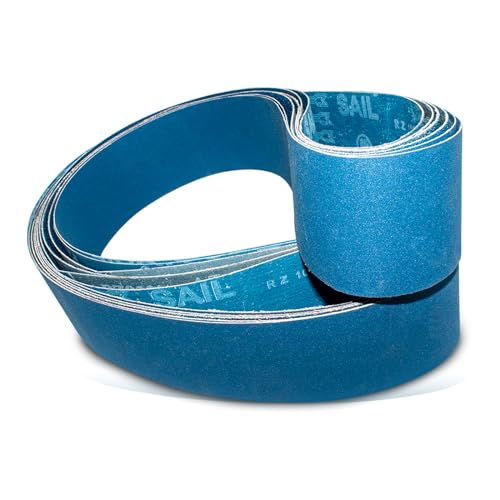 FEIHU Profi Schleifband Set, Zirkoniumkorund Schleifbänder 75 x 2000 mm Korn 60, 80, 100, 120, 240, 320 zum Schleifen, Entzundern, Polieren von FEIHU