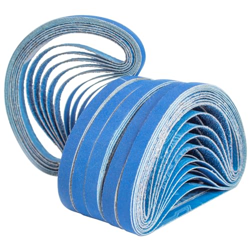 FEIHU Zirkoniumkorund Schleifbänder 10 x 330 mm,120 Körnung 30 Stück Schleifband für Druckluft bandschleifer,Fingerschleifer von FEIHU