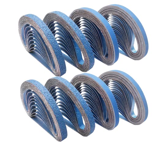 FEIHU Zirkonkorund Schleifbänder 30 x 533 mm je 5 x Körnung 60,80,100,120,240,320 für Bandschleifer,Powerfeile,Schleifpapier Schleifbänder Set 30 Stück von FEIHU