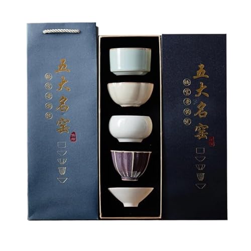 Teeservice Keramik Master Cup Persönliche Teetasse Chazhan Teeschale Brennöfen Der Song-Dynastie Geschenkbox-Set Teetassen-Set(Type-A) von FEILIV