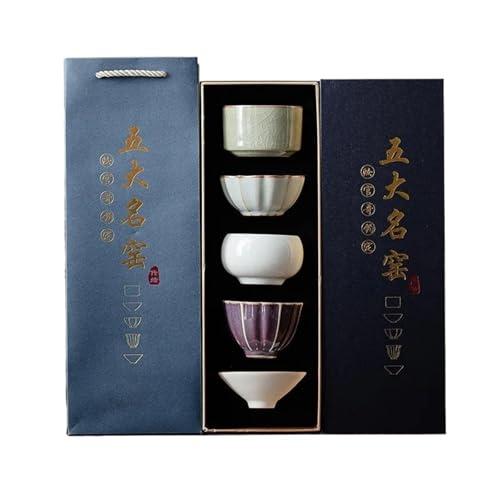 Teeservice Keramik Master Cup Persönliche Teetasse Chazhan Teeschale Brennöfen Der Song-Dynastie Geschenkbox-Set Teetassen-Set(Type-C) von FEILIV
