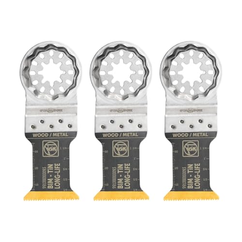 FEIN Sägeblatt E-Cut Long-Life Bi-Metall mit höhe Lebensdauer, Sägeblatt für Tiefeschnitte, Ve. 3 stk., Breite 35 mm, Länge 50 mm, Starlock Aufnahme, Titan beschichtetes Bi-Metall Sägeblatt FEIN Sägeblatt E-Cut Long-Life Bi-Metall mit höhe Lebensdauer, Sägeblatt für Tiefeschnitte, Ve. 3 stk., Breite 35 mm, Länge 50 mm, Starlock Aufnahme, Titan beschichtetes Bi-Metall Sägeblatt von FEIN