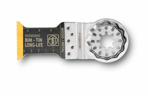FEIN Sägeblatt E-Cut Long-Life Bi-Metall mit höhe Lebensdauer, Sägeblatt für Tiefeschnitte, Ve. 5 stk., Breite 35 mm, Länge 50 mm, Starlock Aufnahme, Titan beschichtetes Bi-Metall Sägeblatt FEIN Sägeblatt E-Cut Long-Life Bi-Metall mit höhe Lebensdauer, Sägeblatt für Tiefeschnitte, Ve. 5 stk., Breite 35 mm, Länge 50 mm, Starlock Aufnahme, Titan beschichtetes Bi-Metall Sägeblatt von FEIN
