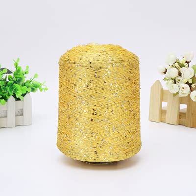 FEINIAO Häkelgarn zum Stricken, Polyestergarn mit Pailletten, Garn 500 g, Garn mit Schlaufen, Strickgarn mit Lurex, großes Spulengarn FEINIAO Häkelgarn zum Stricken, Polyestergarn mit Pailletten, Garn 500 g, Garn mit Schlaufen, Strickgarn mit Lurex, großes Spulengarn von FEINIAO