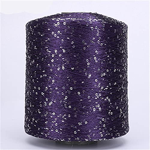 FEINIAO Häkelgarn zum Stricken, Polyestergarn mit Pailletten, Garn 500 g, Garn mit Schlaufen, Strickgarn mit Lurex, großes Spulengarn von FEINIAO