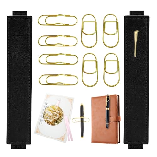 FEIQIAO 10pcs Multifunktionale Stiftstation, Set Einschließlich Verstellbarem Gummiband Stifthalter, Klebe Bleistift Schlaufe für Notebook, Tragbare Metall Bürostift Clips, Fahrradform Büroklammer FEIQIAO 10pcs Multifunktionale Stiftstation, Set Einschließlich Verstellbarem Gummiband Stifthalter, Klebe Bleistift Schlaufe für Notebook, Tragbare Metall Bürostift Clips, Fahrradform Büroklammer von FEIQIAO