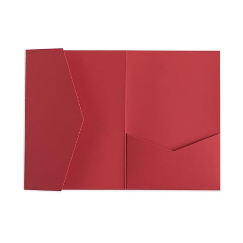 FEIYI 20 Stück Rote dreifach gefaltete Laser-Cut Hochzeitseinladungstaschen für 12,7 x 17,8 cm Hochzeitskarten, Junggesellinnenabschied, Verlobung Einladungen FEIYI 20 Stück Rote dreifach gefaltete Laser-Cut Hochzeitseinladungstaschen für 12,7 x 17,8 cm Hochzeitskarten, Junggesellinnenabschied, Verlobung Einladungen von FEIYI