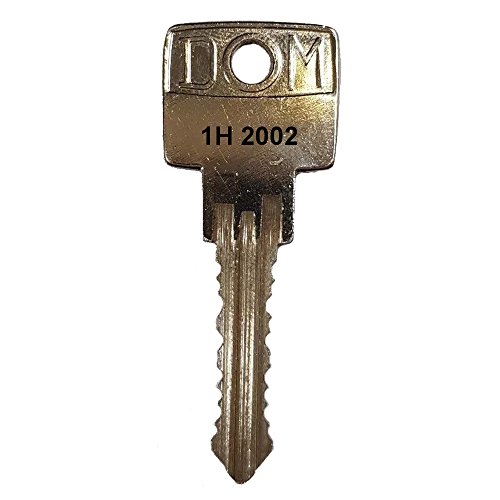DOM Ersatzschlüssel 1H 0001 bis 1H 0500 - für Spindschlösser, Universalschlösser, Möbelschlösser, etc. von DOM (Schließungen 1H0001 bis 1H0500) - Schließung 1H0002 von FELGNER