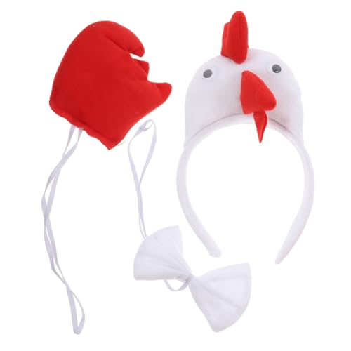 FELTECHELECTR 1 Set Hühnerkostüm-set, Lustiges Stirnband, Und Fliege, Requisiten Für Und Erwachsene, Für Partys, Eiersuche Und Festliche Feiern, Weiß FELTECHELECTR 1 Set Hühnerkostüm-set, Lustiges Stirnband, Und Fliege, Requisiten Für Und Erwachsene, Für Partys, Eiersuche Und Festliche Feiern, Weiß von FELTECHELECTR