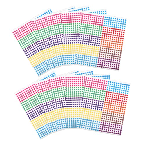 FELTECHELECTR 10 Blatt Bunte Rundpunkt Aufkleber Selbstklebende Etiketten für Kreative Organisation Vielseitige Farbige Dots für Büro und Schule FELTECHELECTR 10 Blatt Bunte Rundpunkt Aufkleber Selbstklebende Etiketten für Kreative Organisation Vielseitige Farbige Dots für Büro und Schule von FELTECHELECTR