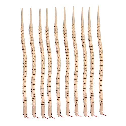 FELTECHELECTR 10 Stück Teiliges Holzschlangen für Flexible Gelenkige Schlangen für Halloween Partys und Streiche Realistisch und Charmant für Kindergeburtstage und Mitgebsel von FELTECHELECTR