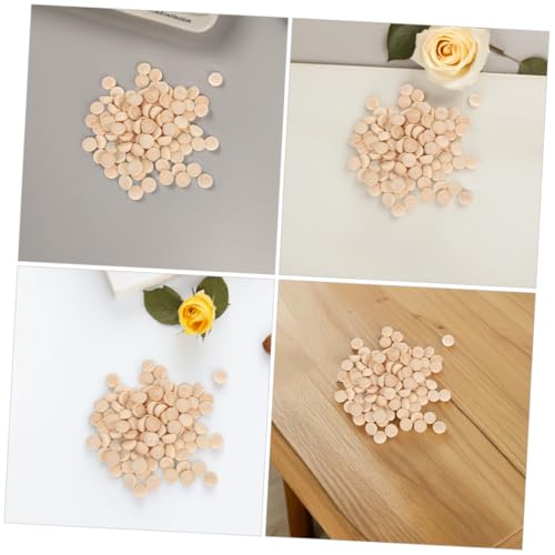 FELTECHELECTR 100 Stück Halbrunde Holzperlen Natürliche Kleine Holzkugeln zum Basteln DIY Schmuckherstellung und Kunstprojekte Unbehandelt zum Bemalen Geeignet Sichere Holzperlen für Kreative von FELTECHELECTR
