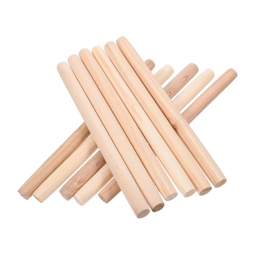 FELTECHELECTR 10Stücke Holzstäbe Runde Dübelstangen für Kreative DIY Projekte zum Basteln Modellbau Makramee Natürliche Vielfältige FELTECHELECTR 10Stücke Holzstäbe Runde Dübelstangen für Kreative DIY Projekte zum Basteln Modellbau Makramee Natürliche Vielfältige von FELTECHELECTR