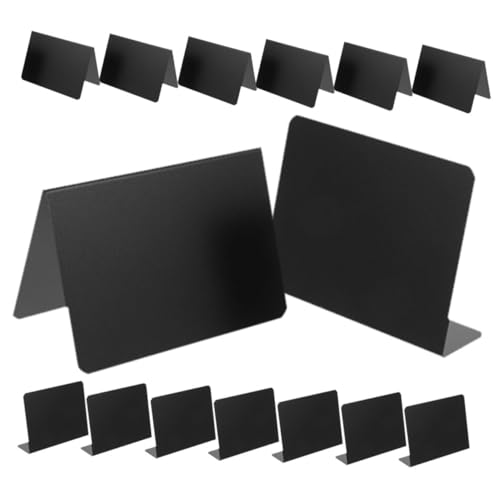 FELTECHELECTR 12 Stück Teiliges Mini Tischschilder aus Mattiertem Acryl Wiederbeschreibbare Kreidetafeln mit Stabiler Standfunktion als Nachrichtentafeln für Hochzeits und Partydekoration von FELTECHELECTR