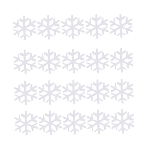 FELTECHELECTR 1200 Stk weiße Pailletten-Schneeflocken Tischdekoration confetti Winter Wunderland Konfetti Tischkonfetti für die Weihnachtsfeier Schneeflocken-Tischstreuungen Weihnachten Esstisch von FELTECHELECTR