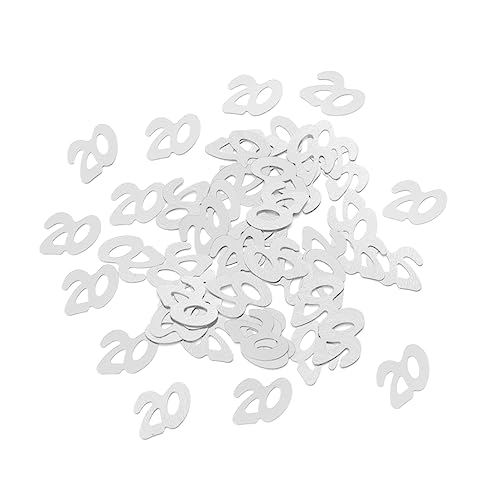 FELTECHELECTR 1200 Stücke Silber Nummer 20 Geburtstag Konfetti Hochzeit Streu Dekorationen FELTECHELECTR 1200 Stücke Silber Nummer 20 Geburtstag Konfetti Hochzeit Streu Dekorationen von FELTECHELECTR