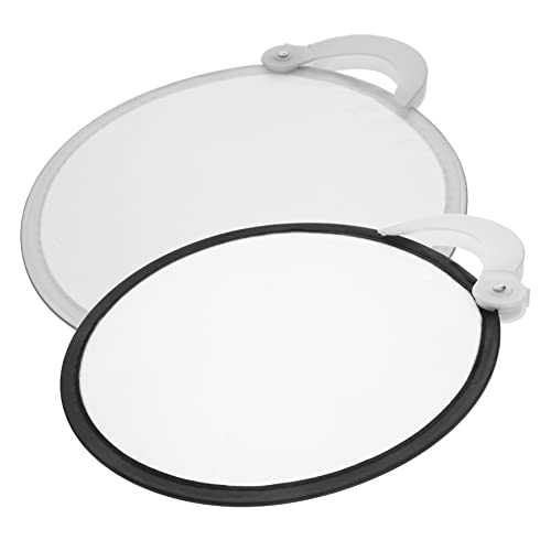 FELTECHELECTR 2 Stück Faltbarer Runder Handfächer Cartoon Design Leichtes Kunststoff Material Tragbarer Sommerventilator Party Dekoration Geschenkideen von FELTECHELECTR