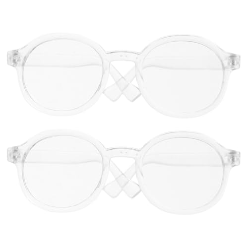 FELTECHELECTR 2 Stück Mini-puppenbrillen: Klare Brillen Aus Stoff, Puppen-anziehbrillen, Klassische Retro-Sonnenbrillen Zum Basteln, Haustiere, Kostüm, Cosplay FELTECHELECTR 2 Stück Mini-puppenbrillen: Klare Brillen Aus Stoff, Puppen-anziehbrillen, Klassische Retro-Sonnenbrillen Zum Basteln, Haustiere, Kostüm, Cosplay von FELTECHELECTR
