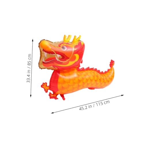 FELTECHELECTR 2 Stück Teiliges Dragon Balloons Jahr Des Drachen Folienballons aus Robustem Aluminiumfolie Material Cartoonförmige Chinesische Neujahrsdeko Langlebig Leicht Aufblasbar FELTECHELECTR 2 Stück Teiliges Dragon Balloons Jahr Des Drachen Folienballons aus Robustem Aluminiumfolie Material Cartoonförmige Chinesische Neujahrsdeko Langlebig Leicht Aufblasbar von FELTECHELECTR