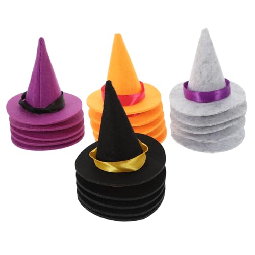 FELTECHELECTR 20 Stück Mini Hexenhüte für Getränke Halloween Dekoration Weinflaschen Deko Party Zubehör Schwarz Orange Kleine Hexenhut Ornamente für Festliche FELTECHELECTR 20 Stück Mini Hexenhüte für Getränke Halloween Dekoration Weinflaschen Deko Party Zubehör Schwarz Orange Kleine Hexenhut Ornamente für Festliche von FELTECHELECTR