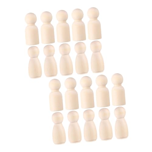 FELTECHELECTR 20 Stück Teiliges Set Holz Peg Dolls Unbemalte Holzfiguren für DIY Basteln Malen Kreative Holzpuppen Jungen Mädchen Holzdekoration FELTECHELECTR 20 Stück Teiliges Set Holz Peg Dolls Unbemalte Holzfiguren für DIY Basteln Malen Kreative Holzpuppen Jungen Mädchen Holzdekoration von FELTECHELECTR