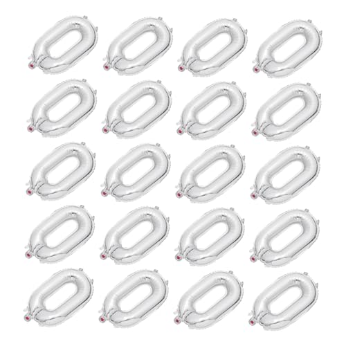 FELTECHELECTR 20 Stück Teiliges Silberne Aluminium Folienballons Langlebige Party Deko für Geburtstag Hochzeit Babyparty Wiederverwendbar Sicher und Vielseitig für Wand und Fensterschmuck von FELTECHELECTR