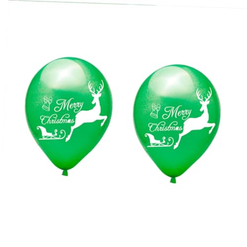 FELTECHELECTR 24 Stück 12 Weihnachtsballons weiße runde Luftballons weihnachtsfeier luftballons latex luftballons latex ballons weiße Luftballons grüne Luftballons Ballon-Party-Dekoration runden von FELTECHELECTR