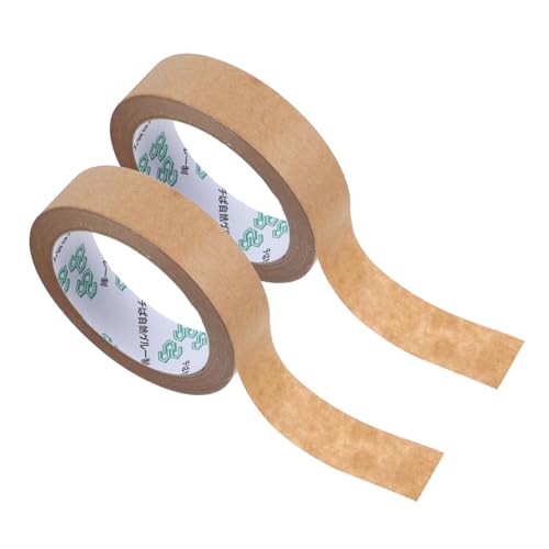 FELTECHELECTR 2Rollen Beschreibbares Kraftpapier Dichtungsband Selbstklebend für Verpackung Versand Langlebig Vielseitig für Büro Zuhause von FELTECHELECTR