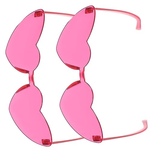 FELTECHELECTR 2Stücke Herzförmige Randlose Sonnenbrillen Leichte Partybrillen für Damen und Herren PC Rahmen Fotorequisiten und Outfits UV Schutz FELTECHELECTR 2Stücke Herzförmige Randlose Sonnenbrillen Leichte Partybrillen für Damen und Herren PC Rahmen Fotorequisiten und Outfits UV Schutz von FELTECHELECTR