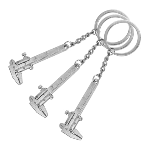 FELTECHELECTR 3 Stück Messschieber-anhänger-schlüsselanhänger, Mini-geldbörsen-schlüsselanhänger, Metall-messschieber-schlüsselanhänger, Schulranzen-hängedekoration, Winziger von FELTECHELECTR
