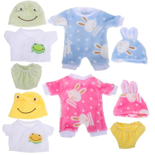 FELTECHELECTR 12 Zoll Puppe Strampler Baby Puppe Kleidung Sets Reborn Puppe Zubehör Amerikanischen Puppe Outfits von FELTECHELECTR