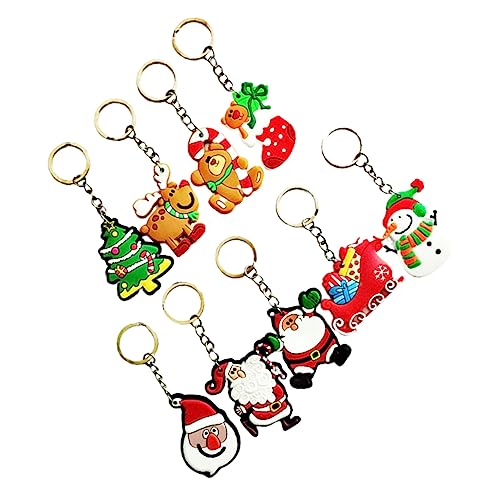 FELTECHELECTR Weihnachtsparty- Schlüsselanhänger in Großen Mengen Figuren Cartoon-pvc-schlüsselanhänger Festival-taschenanhänger Für Jungen Und Mädchen von FELTECHELECTR