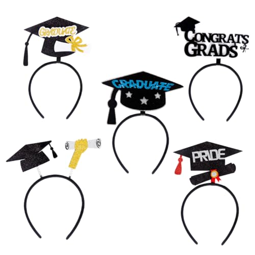 FELTECHELECTR 5 Stücke Graduation Cap Dekorationen Bachelor Party Favors Stirnband Set Foto Prop Stilvolle Graduation Party FELTECHELECTR 5 Stücke Graduation Cap Dekorationen Bachelor Party Favors Stirnband Set Foto Prop Stilvolle Graduation Party von FELTECHELECTR