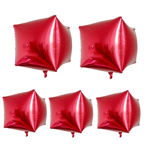 FELTECHELECTR 5Stücke Aluminiumfolienballons Quadratischer Form Roségold Partydekoration für Geburtstagsfeiern und Festivals Wiederverwendbar und Langlebig von FELTECHELECTR