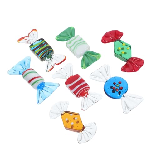 FELTECHELECTR Niedliches buntes Süßigkeiten-Ornament-Set Vintage-Glasornamente für die Inneneinrichtung und als Süßigkeiten-Dekoration für Partys. FELTECHELECTR Niedliches buntes Süßigkeiten-Ornament-Set Vintage-Glasornamente für die Inneneinrichtung und als Süßigkeiten-Dekoration für Partys. von FELTECHELECTR