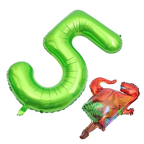 FELTECHELECTR Digitaler Aluminiumfolienballon Ballons Bedrucken Grüne Zahlenballons Luftballons Als Partydeko Nummer 6 Ballon Riesige Ballons Tyrannosaurus Rex-ballon 4 Ballon Baby Tier Hochzeit von FELTECHELECTR