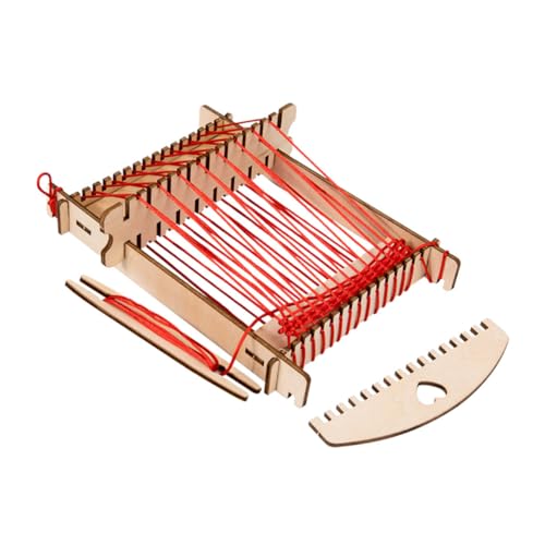 FELTECHELECTR Holz Webstuhl DIY Strickmaschine Handgefertigt Glatte Oberfläche Fördert Feinmotorik Kreatives Basteln Eltern junge Mädchen aktivität Intellektuelle Entwicklung von FELTECHELECTR